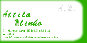 attila mlinko business card