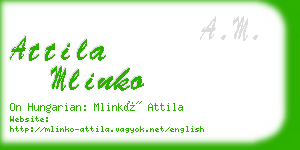 attila mlinko business card